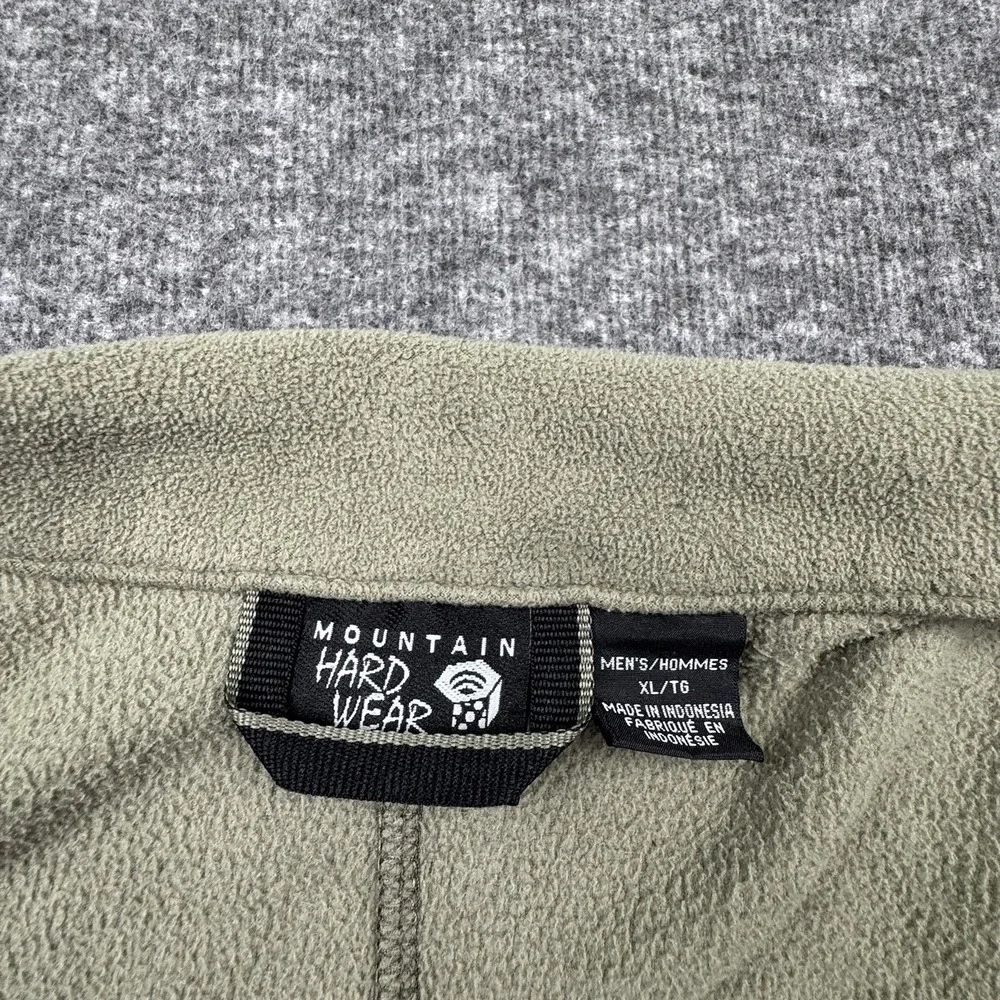 Mountain Hardware Fleece Mens Size XL Olive‎ Green Full Zip Hiking Gorpcore